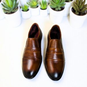 Premium Brown Leather Formal Shoes For Men